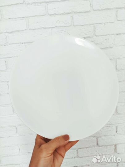 Тарелка Икеа круглая белая, салатник