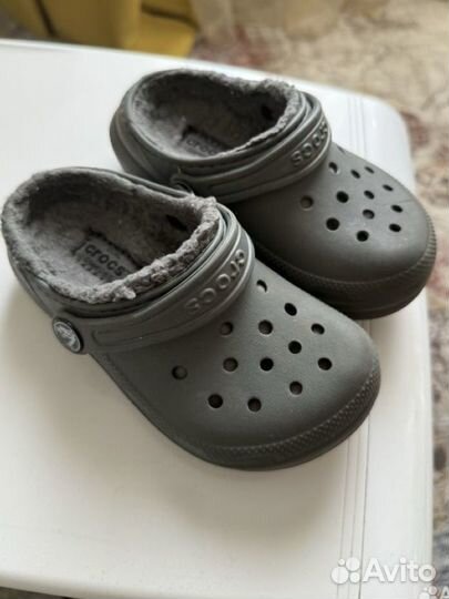 Теплые детские crocs