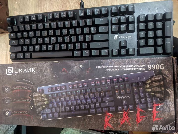 Механическая клавиатура Оклик 990G на запчасти