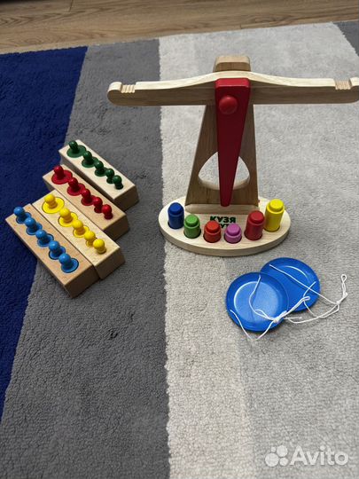 Сортер монтессори цилиндры и весы
