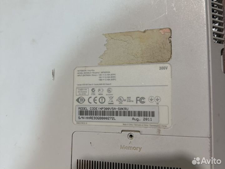 Samsung N300v5a синий в разбор