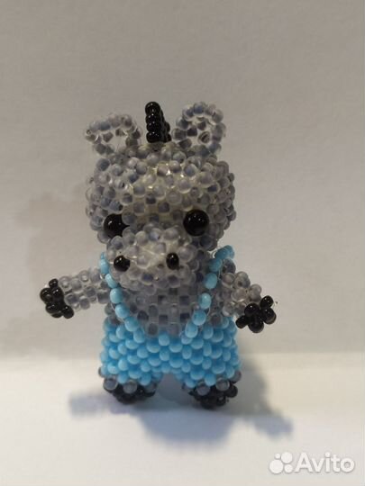 Амигуруми из бисера ослик