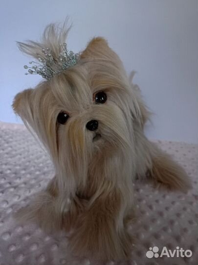Собачка Йорк игрушка реалистичная