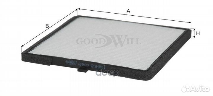 Фильтр салона KIA i10, Picanto I,II AG366CF