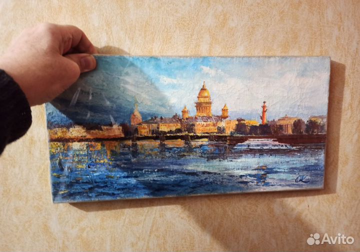 Картина маслом городской пейзаж 