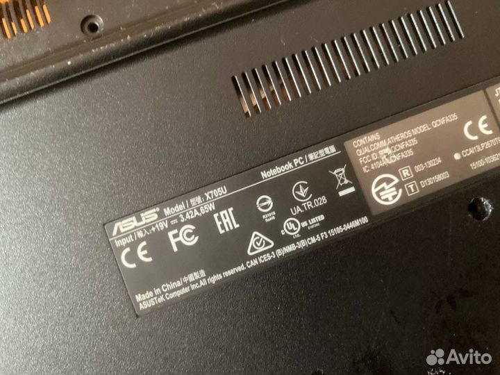 Ноутбук asus на запчасти