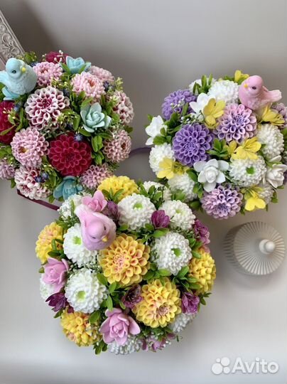 Букет цветов из мыла на 1 сентября