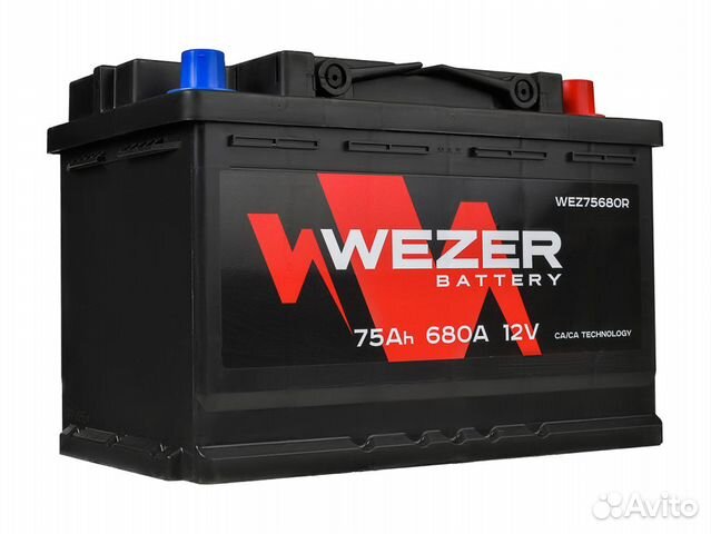 WEZ75680R аккумуляторная батарея 75Ah 680A +сп