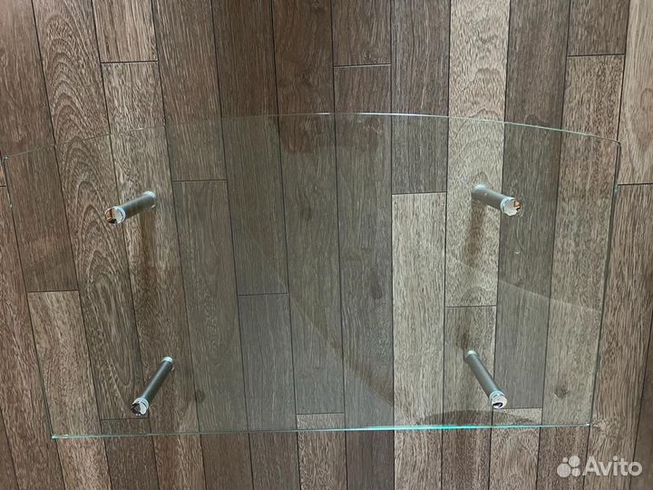 Полка под телевизор стеклянная