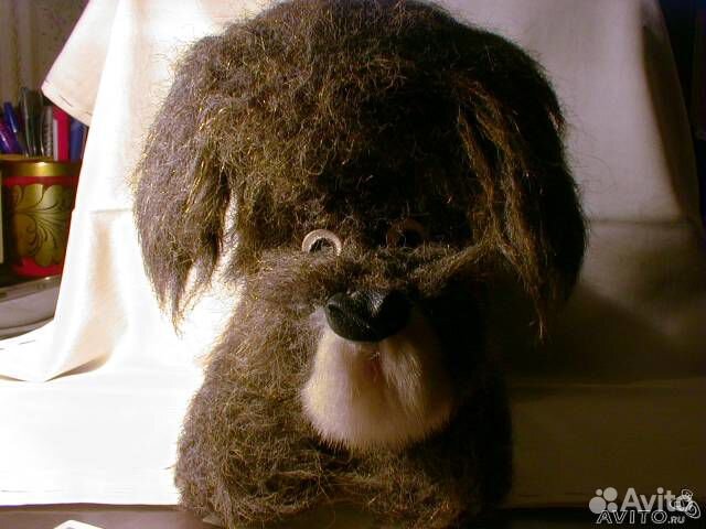 Собака собачка щенок игрушка плюш винтаж игра