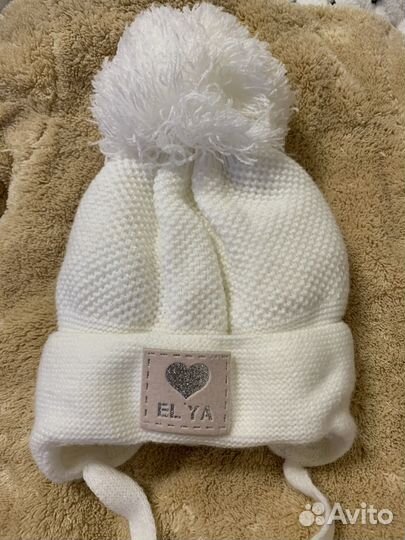 Шапка для новорожденного зима