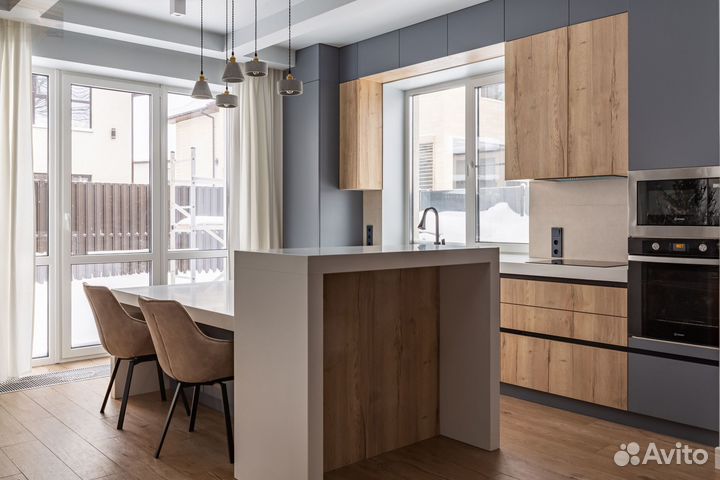 Кухня с островом под размеры