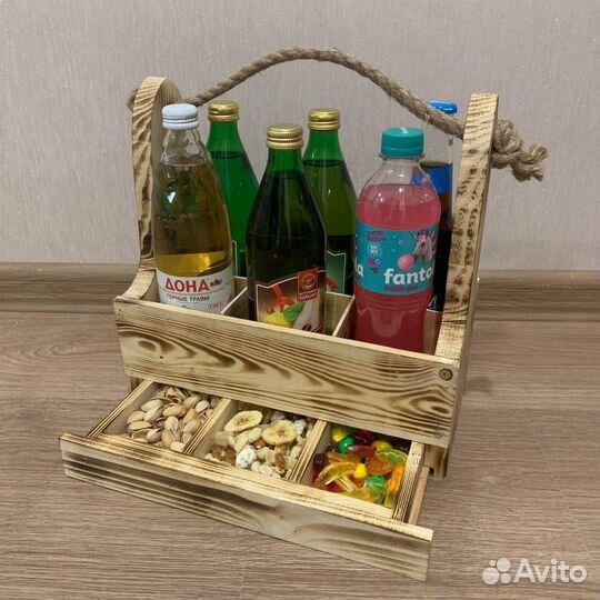 Ящик под 6 бутылок подарочный