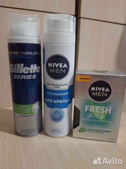 Пена для бритья gillette, nivea