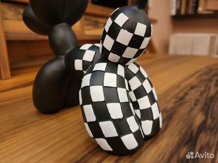 242555 Собачка шарик (черная с белым)