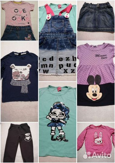 Одежда на девочку 3 - 4 года пакетом