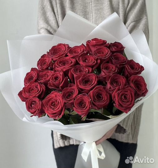 Букет 15 роз/красные розы/цветы