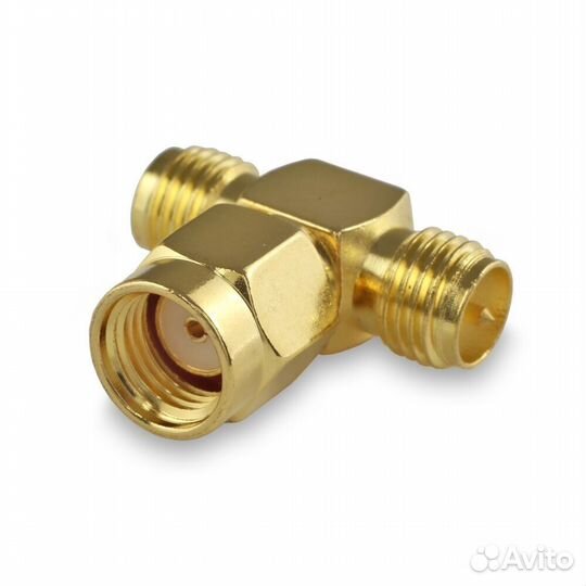 Переходник Т-типа RP-SMA(male) - RP-SMA(female)