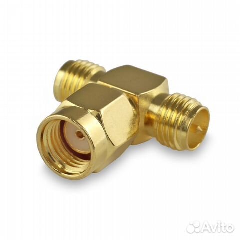 Переходник Т-типа RP-SMA(male) - RP-SMA(female)