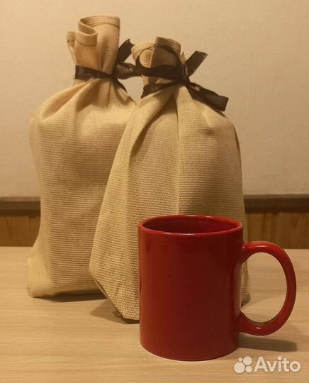 Холщовые мешочки с завязкамм