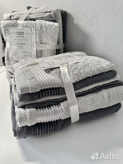 Махровые полотенца банные комплект 6 шт