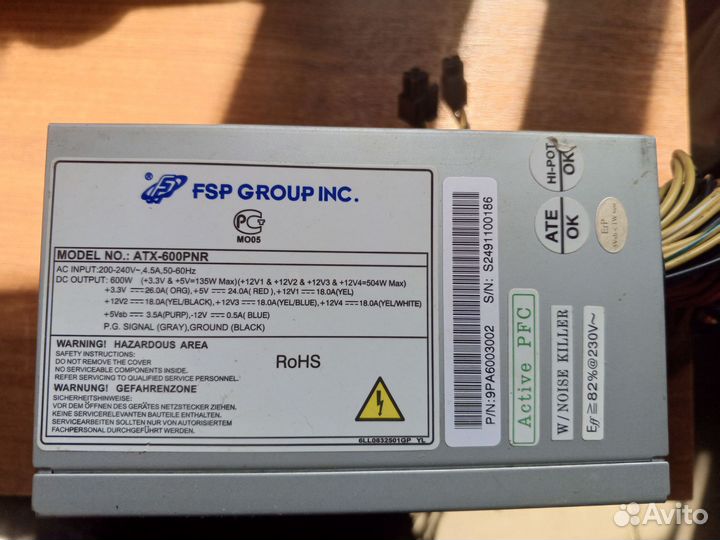 Блоки питания для пк 350-600watt