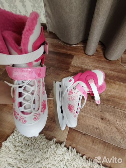 Коньки детские раздвижные 34 37 размер