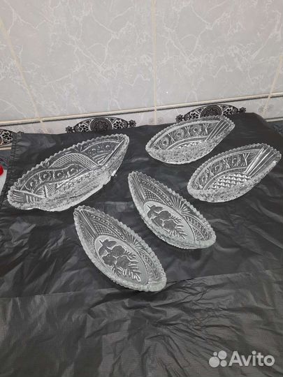 Хрусталь вазочки, салатники СССР, от 30р