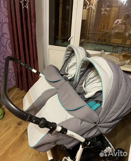 Коляска для двойни indigo duo 2в1