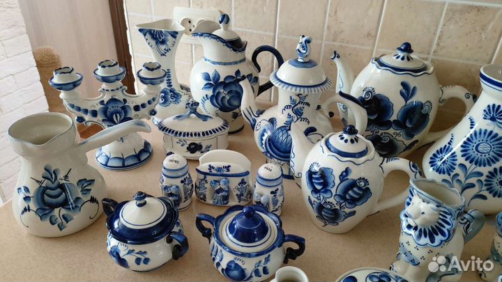 Фарфоровая посуда Гжель СССР