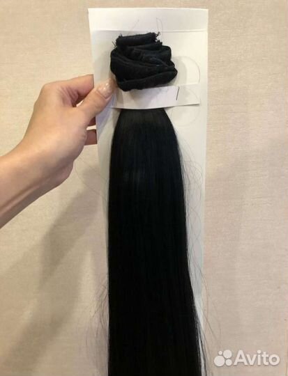 Волосы на заколках натуральные