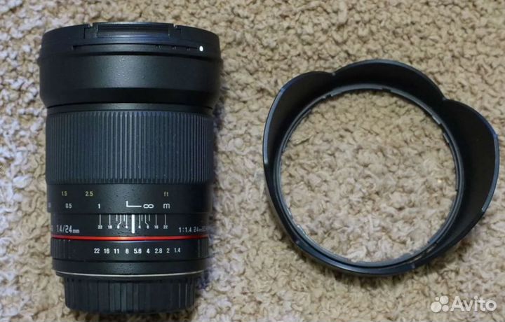 Объектив Samyang светосильныйCanon EF 24mm 1.4f