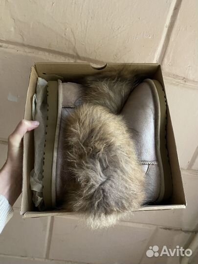 Бронзовые угги с мехом, Ugg, 36 р рос. (37 Eur)