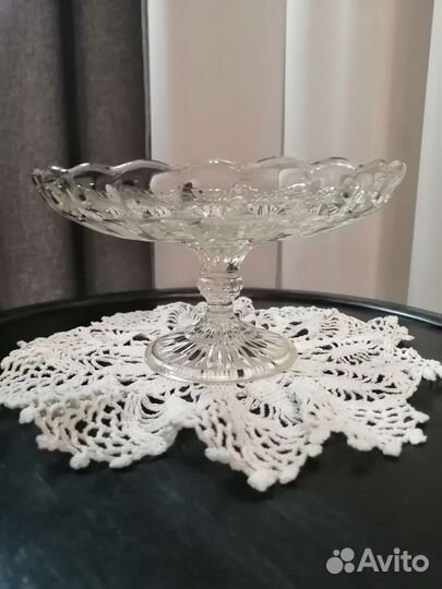 Ваза для фруктов на ножке антикварная