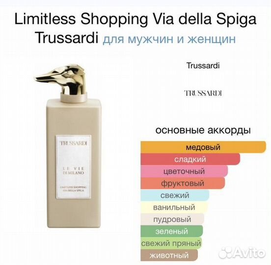 Trussardi Via Della Spiga Труссарди Спига духи