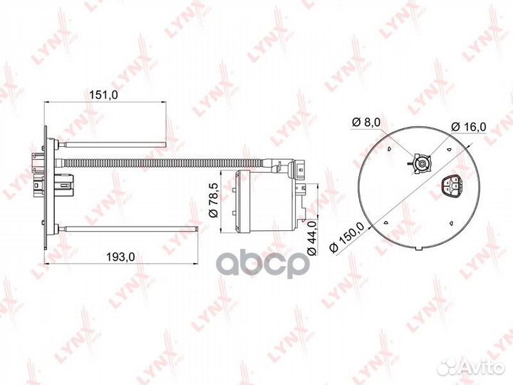 Фильтр топливный LF984M lynxauto