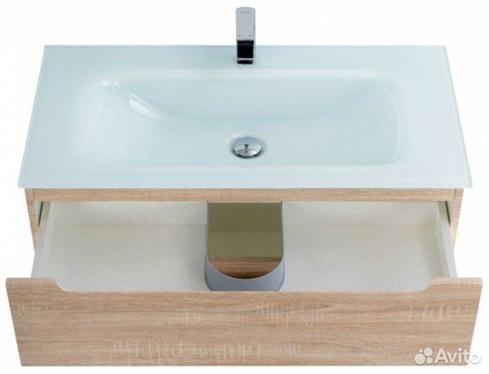 Тумба с раковиной BelBagno Etna 80-BB810/465-LV-VTR-BL Rovere Bianco