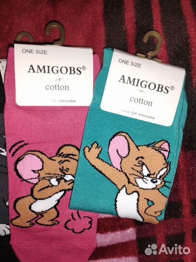 Носки с принтом Том и Джерри и Рик и Морти