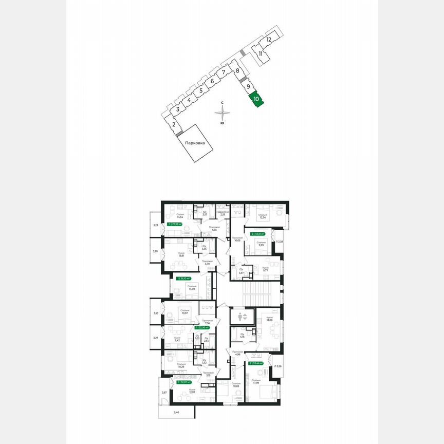 1-к. квартира, 36,1 м², 4/8 эт.