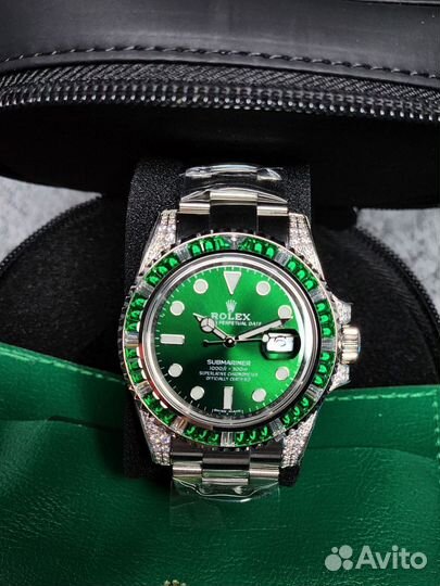 Часы унисекс Rolex submariner инкрустацией камня