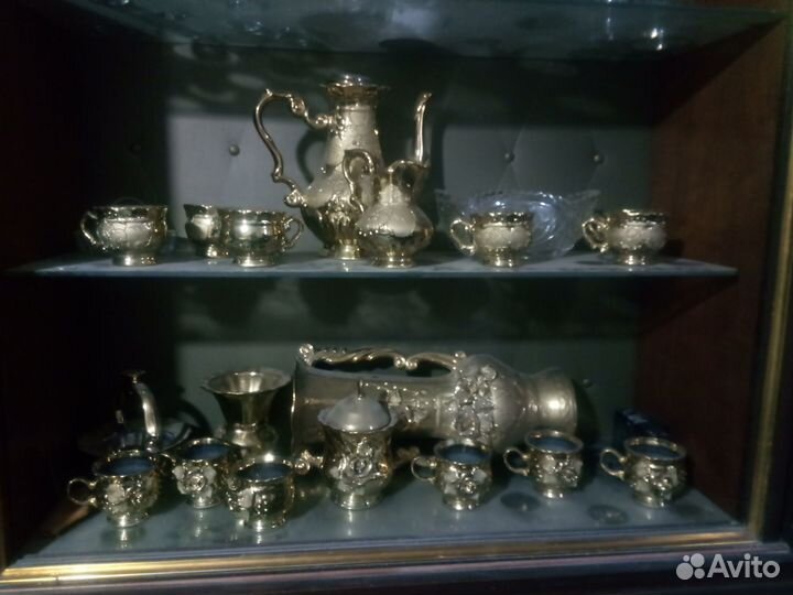 Чайный сервиз золотая роза+