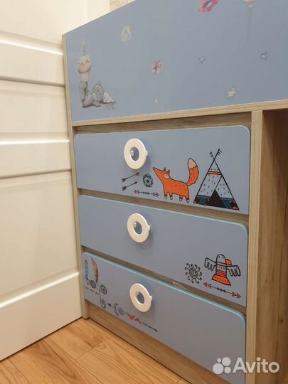 Кровать-чердак с комодом Mini