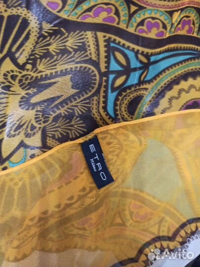 Платок большой шелковый etro италия