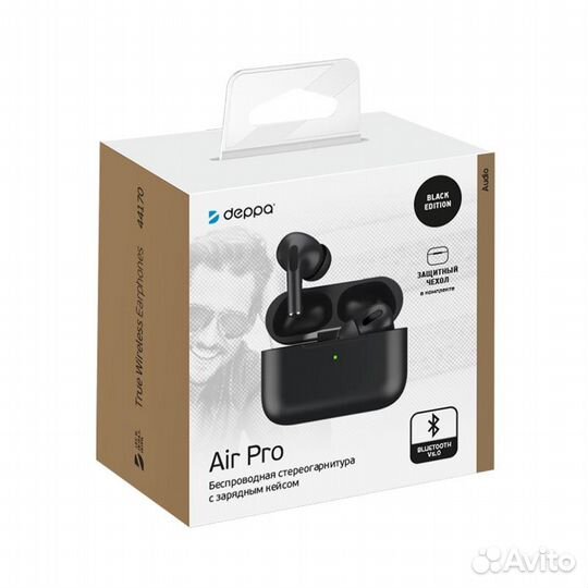 Беспроводные наушники Deppa Air Pro 2, черные