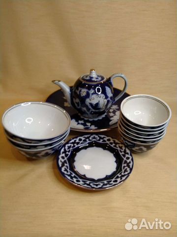 Чайный сервиз с пиалами восточный орнамент