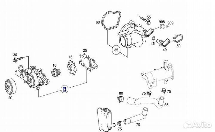Помпа Mercedes E W211 646.821 2.2 CDI 2008