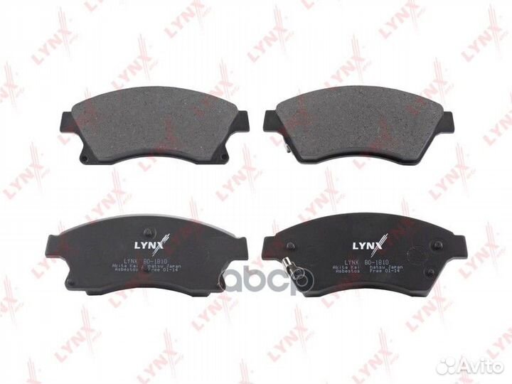 Колодки тормозные дисковые BD1810 lynxauto