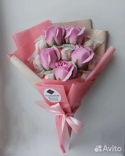 Букет из мыльных роз и конфет