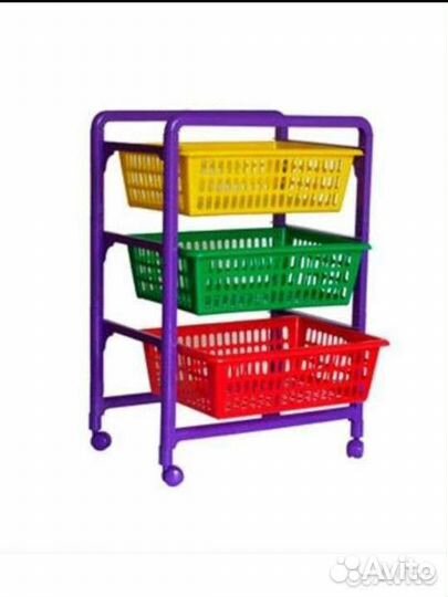 Этажерка для игрушек на колёсах