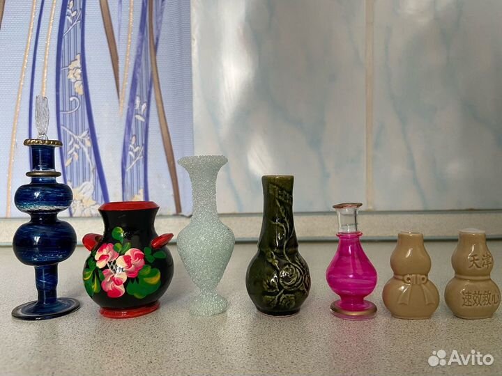 Бутылки, мини баночки и вазочки